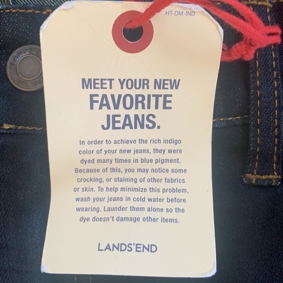 Lands End Midrise Dark Rinse Straight Leg Jean NWT Size 20W - Picture 6 of 8
